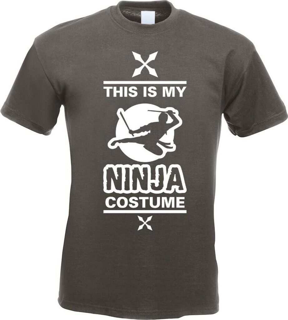 Kiwistar - T-Shirt - Graphit - This is My Ninja Costume Motiv Bedruckt Funshirt Design Print - mit Motiv Bedruckt - Funshirt Design - Sport - Freiz...