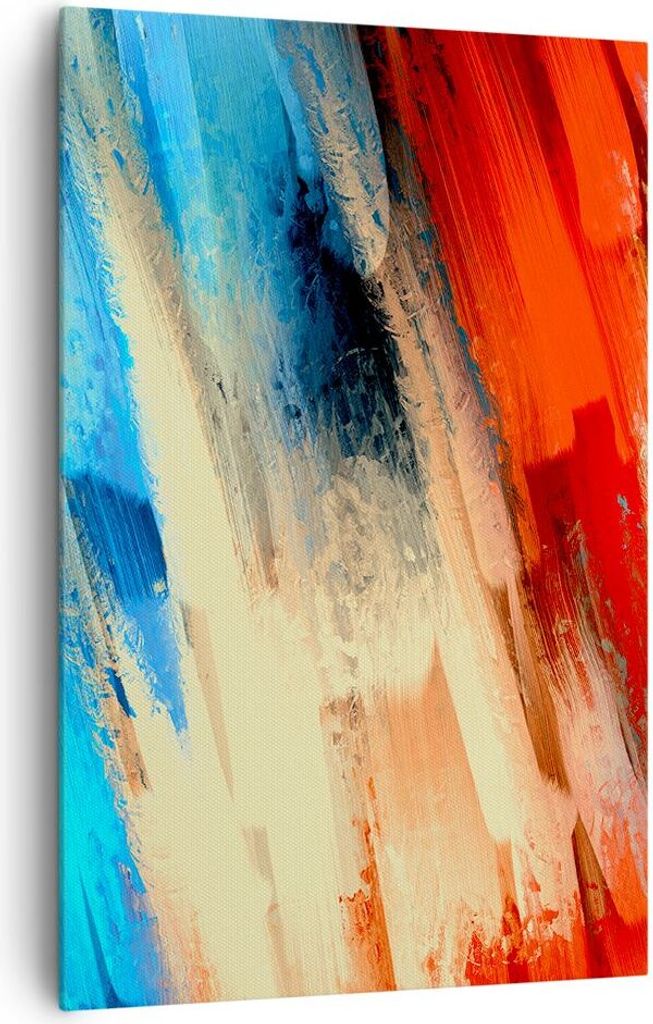 Bild auf Leinwand - Leinwandbild - Einteilig - Abstraktion modern - 80x120cm - Wand Bild - Wanddeko - Wandbilder - Leinwanddruck - Wanddekoration -...