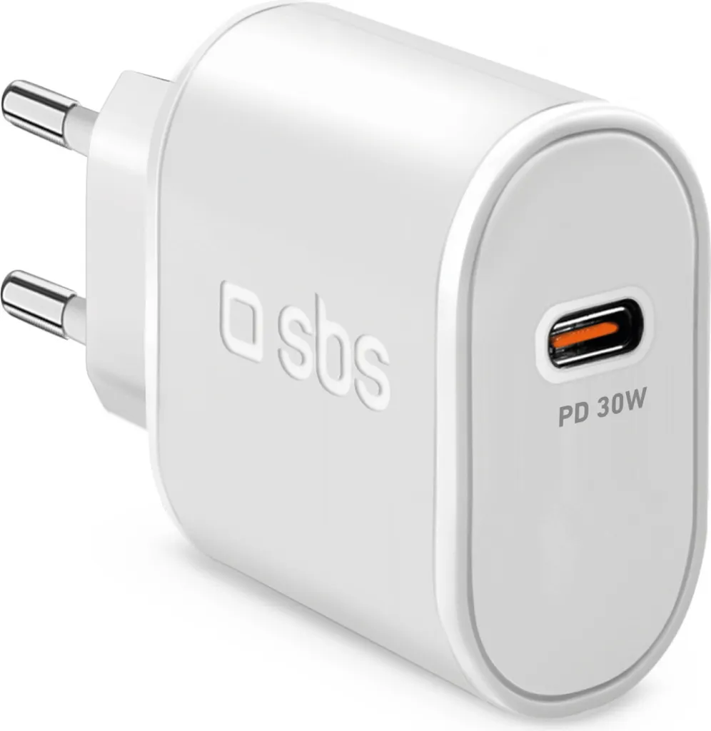 Adaptateur de charge sbs 30W blanc fini les recharges lentes de mobile
