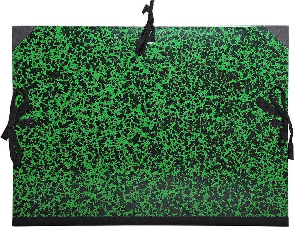 Zeichenmappe Annonay B4 28x38 mit Bändern grün