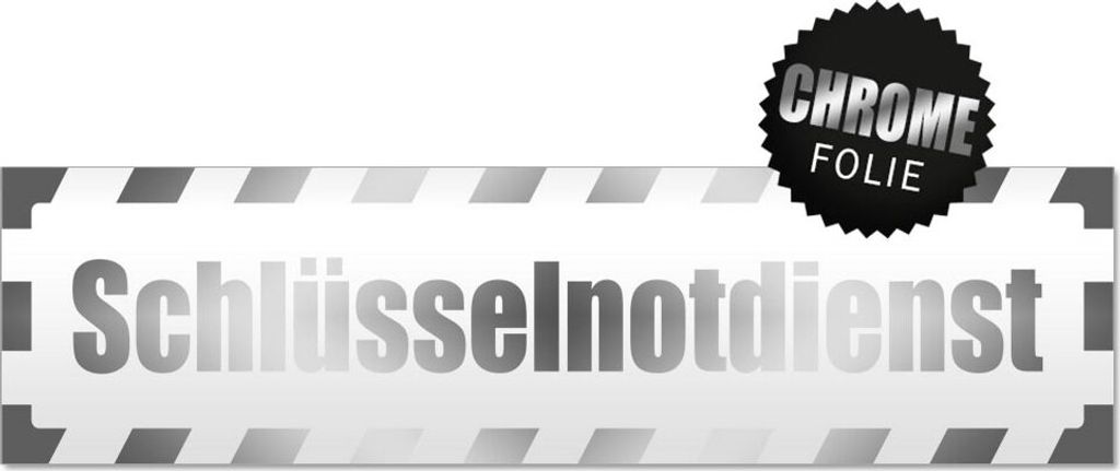 Schlüsselnotdienst gestreift Magnetschild Schild magnetisch