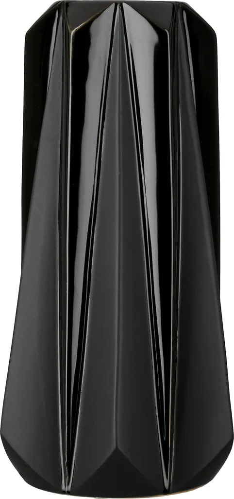 Vase Pantheon Gilde Noir Céramique 30cm - Design Conique Haut de Gamme