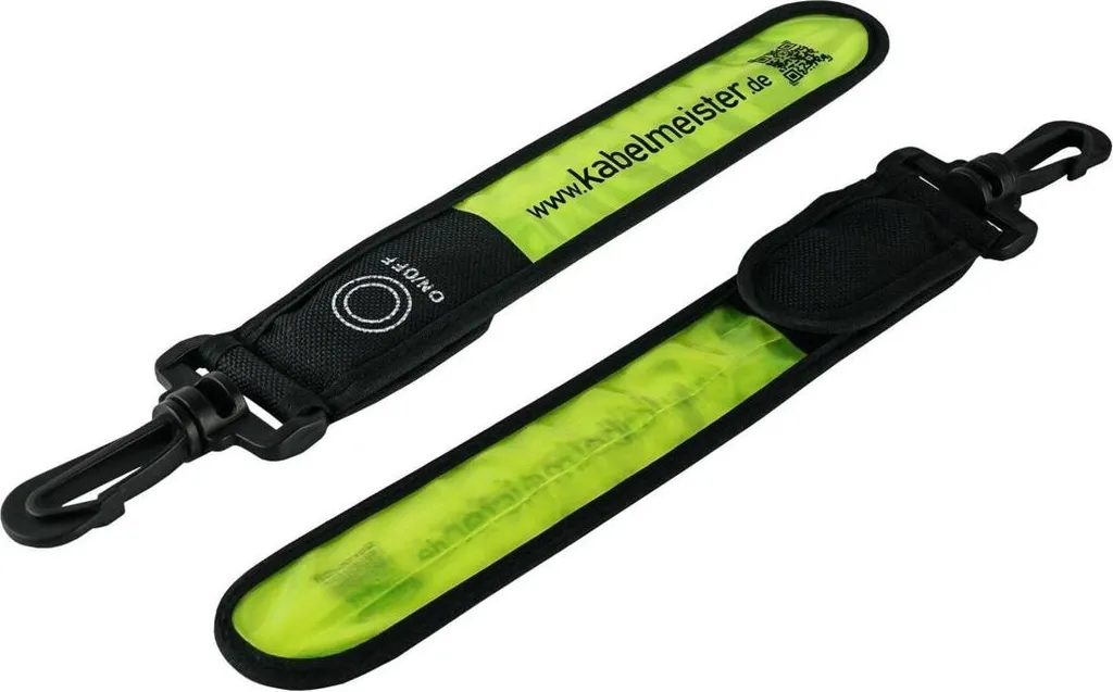 Bandeau lumineux LED réfléchissant pour sport de nuit jaune ajustable