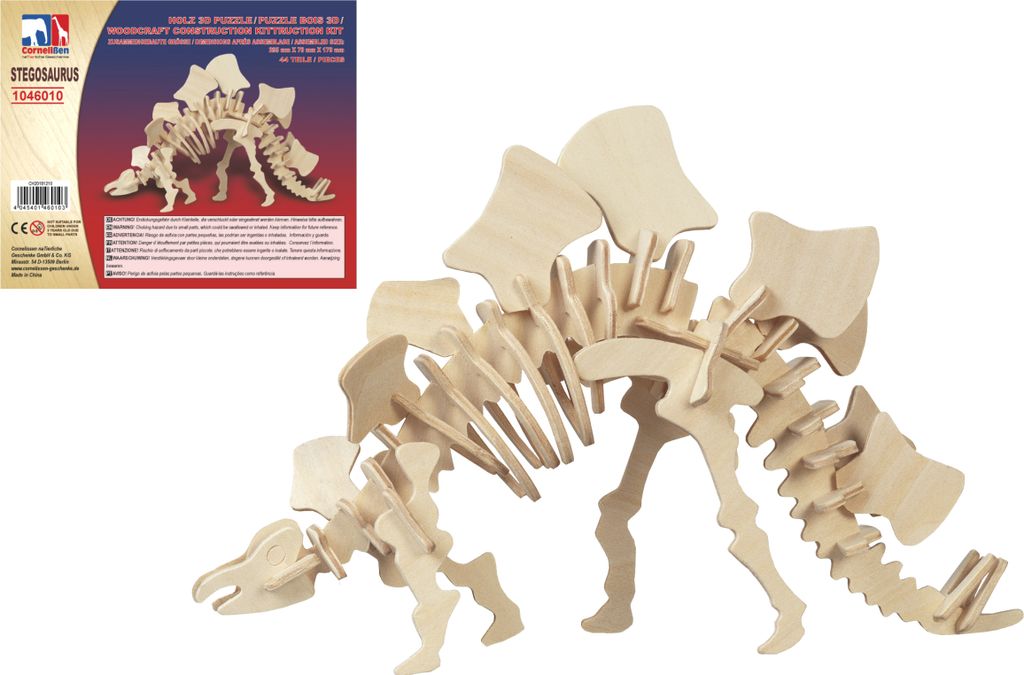 Holz 3D Puzzle - Stegosaurus