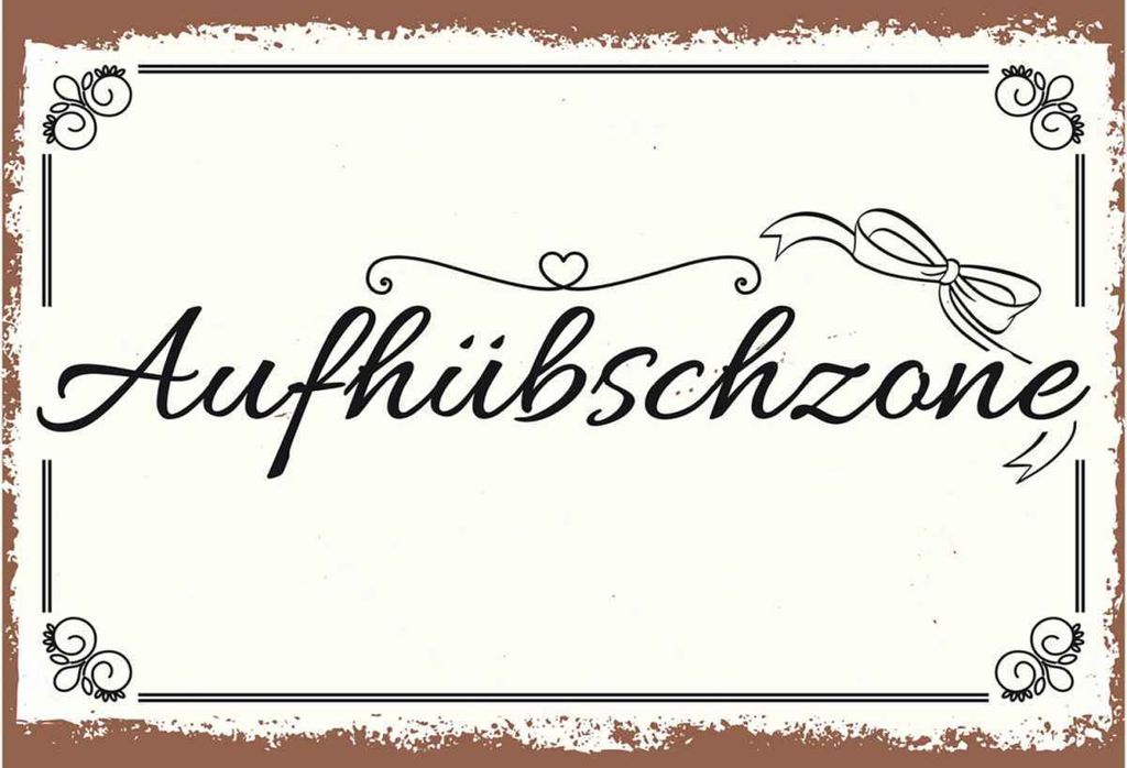 vianmo Holzschild 20x30 cm Aufhübschzone