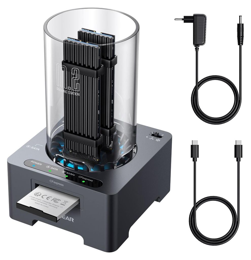 GRAUGEAR Docking Station für M.2NVMe/NGFF SSD/CF-Express