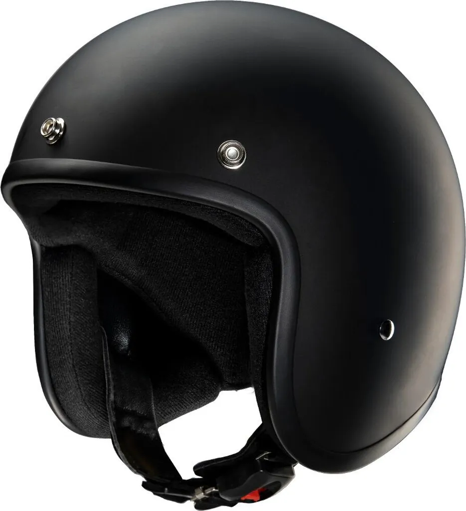 Casque Jet Noir Mat Kochmann RB-674 XXL avec Jugulaire Micrométrique