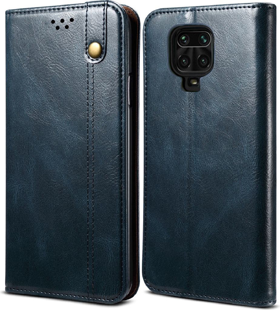 Redmi Note 9 Pro Hülle, LaimTop Leder Flip Brieftasche Schutzhülle für Xiaomi Redmi Note 9S/9 Pro/9 Pro Max Blau