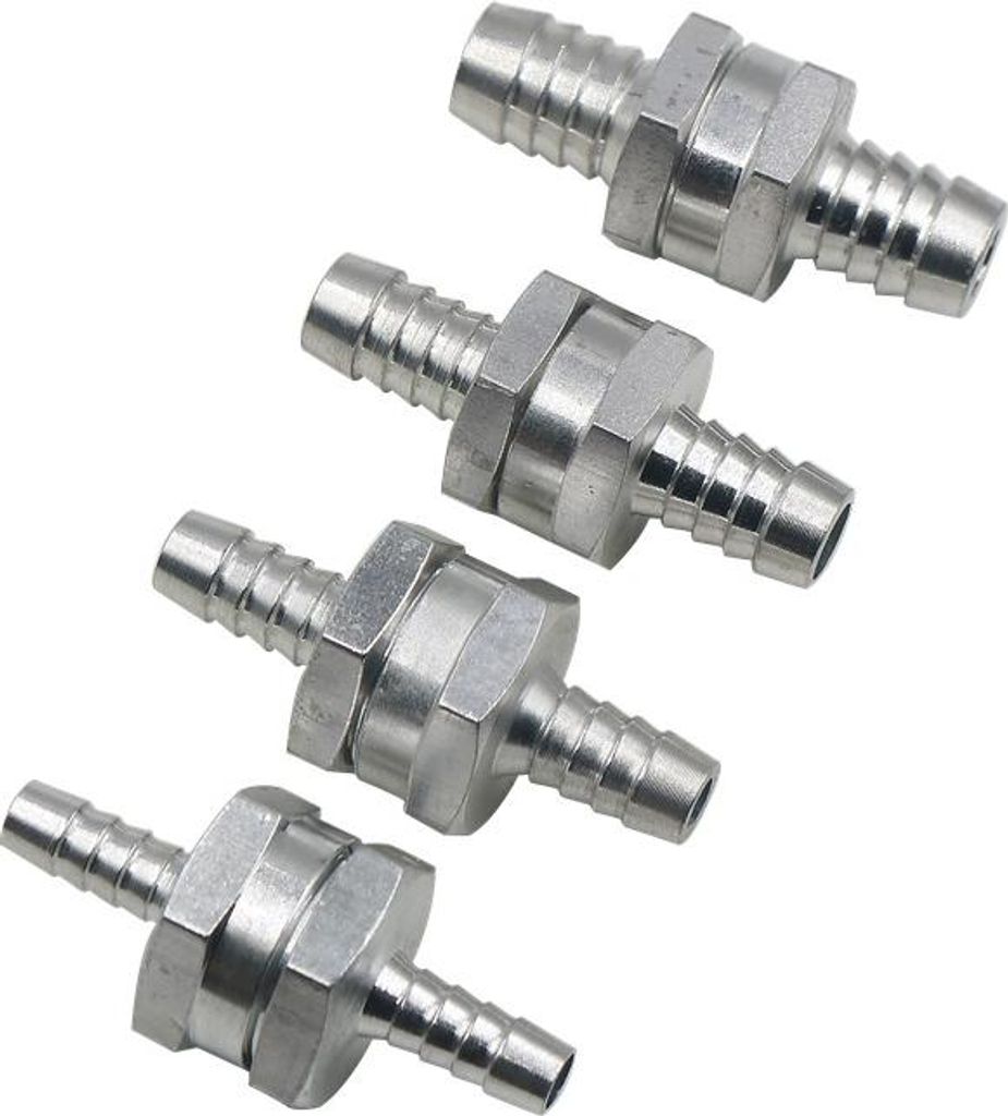 Aluminium Rückschlagventil Ventil 8mm für Benzin Diesel Wasser Luft Öl
