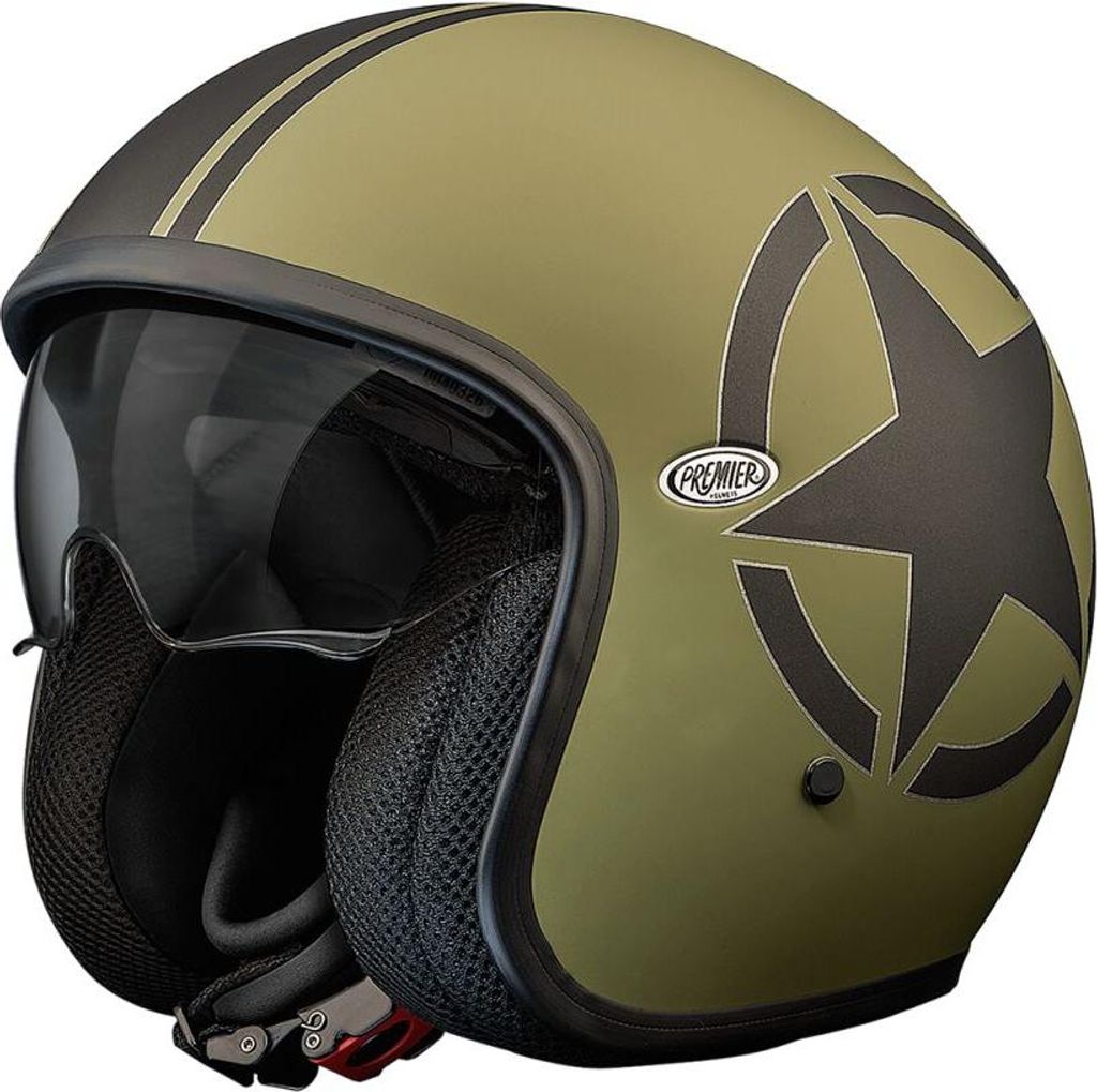 Premier Helm Fahrradhelm Kopfschutz Star Military BM Stil Vintage Retro Design L