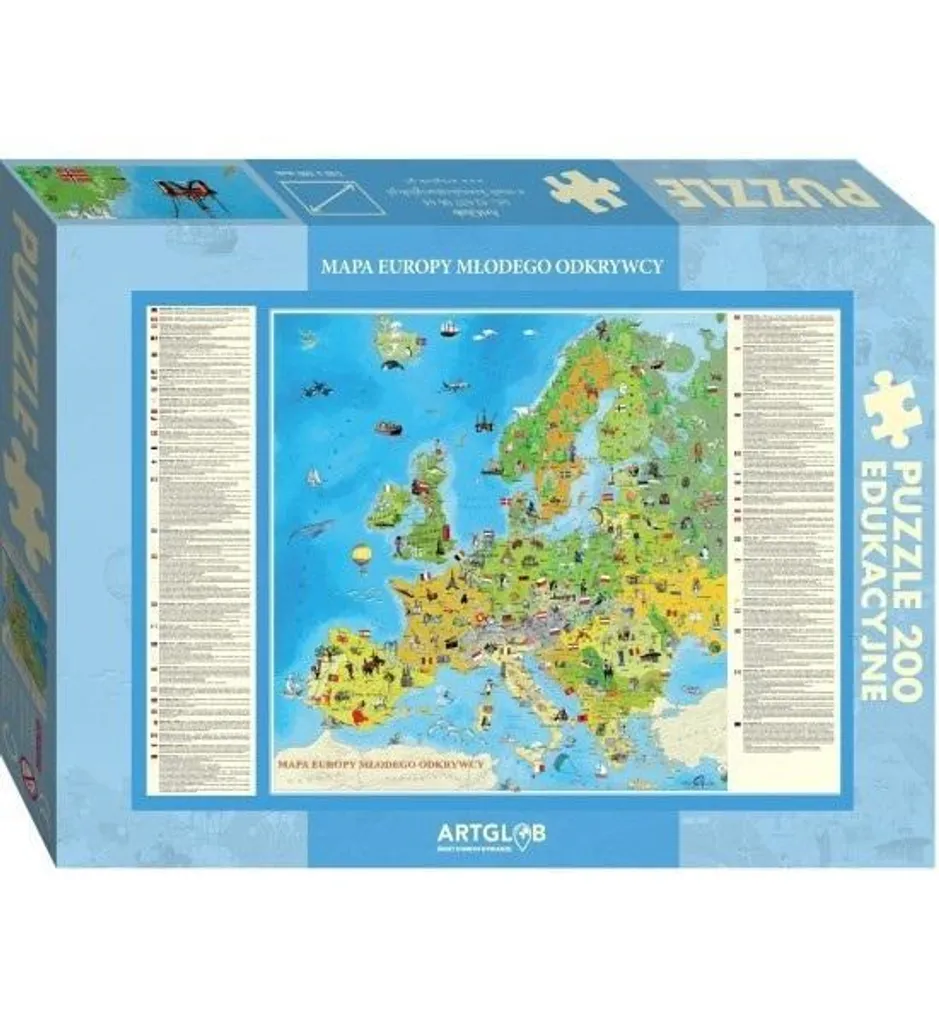 Puzzle 200 pièces Europe : Apprendre les Pays sans Écran pour vos Enfants