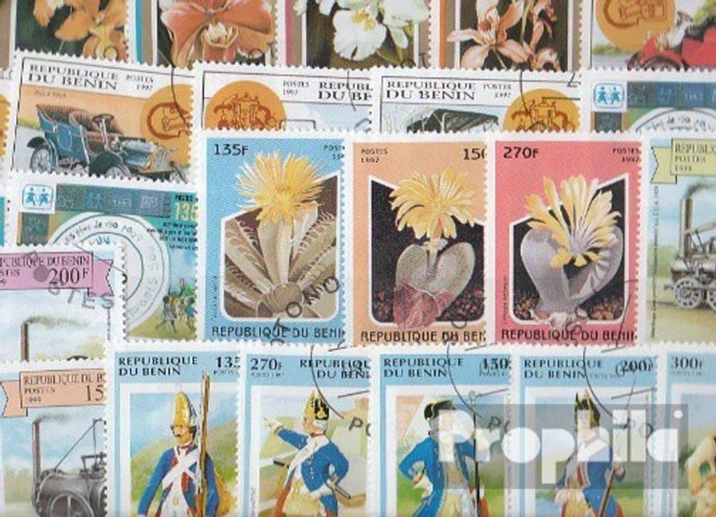 Briefmarken Benin 50 verschiedene Marken
