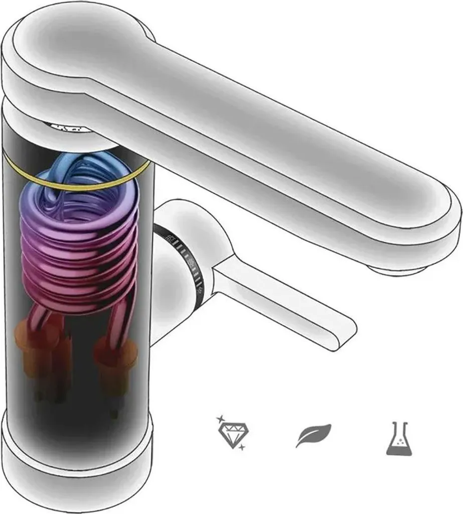 Robinet d'eau chaude instantanée pour cuisine et atelier - Montage Plan