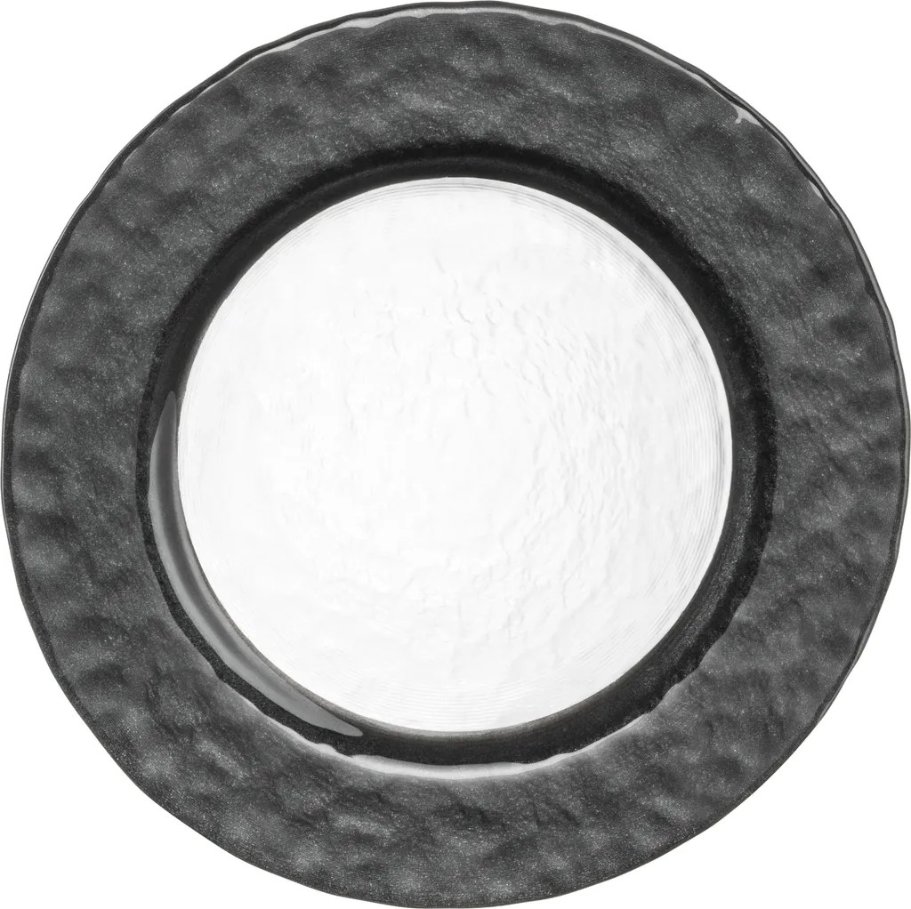 Sottopiatto Moderno Eisch Kaya Black 34cm | Design Cristallo Nero Opaco