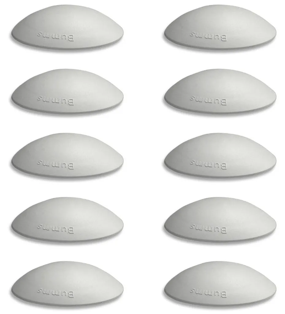 Amortisseur mural de porte autocollant gris Ø 60 mm Bumms - Lot de 10