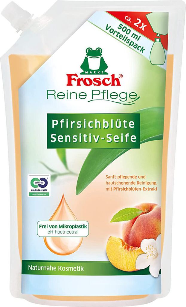 Náplň mydla Frosch Peach Blossom Sensitive Obrázok produktu 