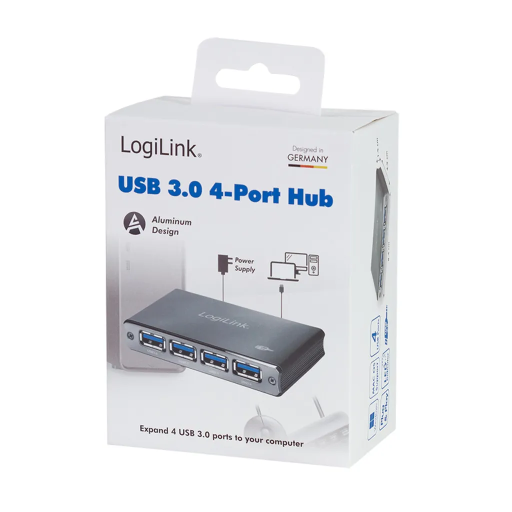 Répartiteur USB 3.0 Multiport en Aluminium pour PC et Ordinateur Portable