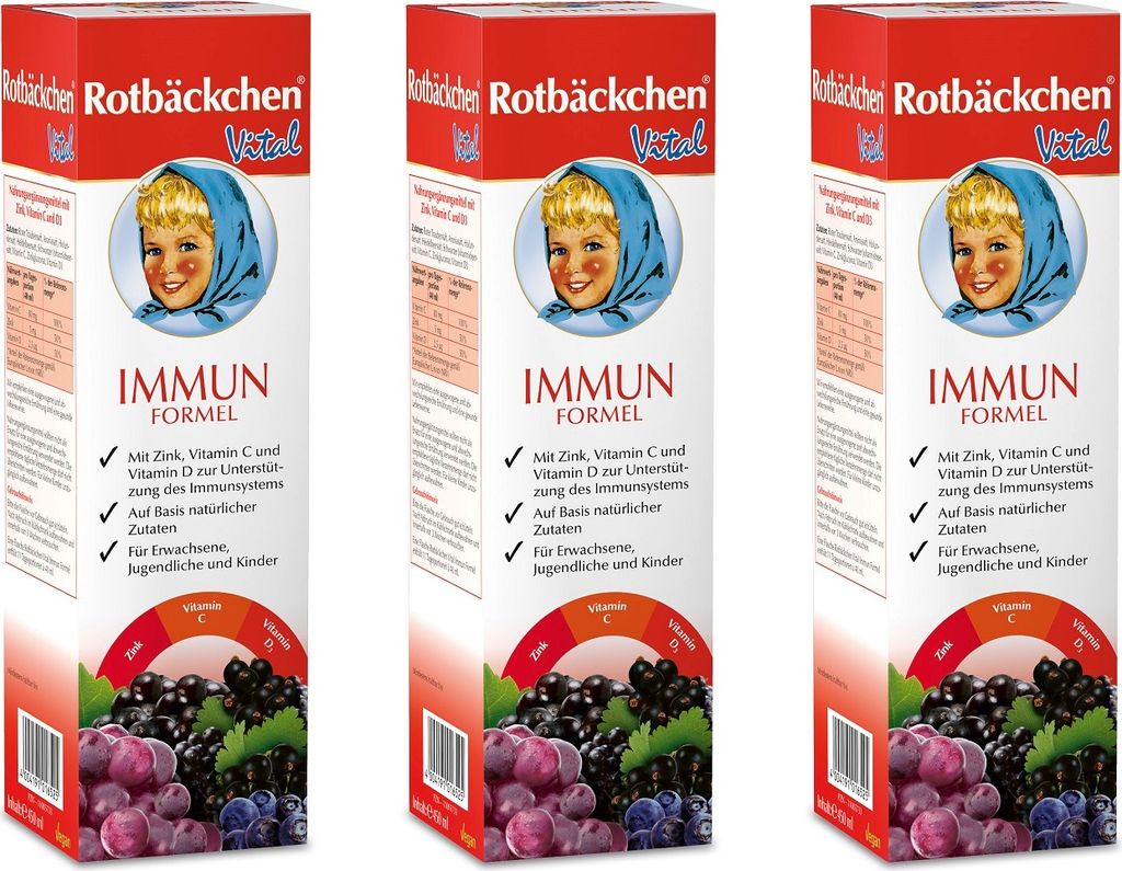 ROTBÄCKCHEN Vital Immun Formel 3er Pack (3 x 450 ml) Produktbild 