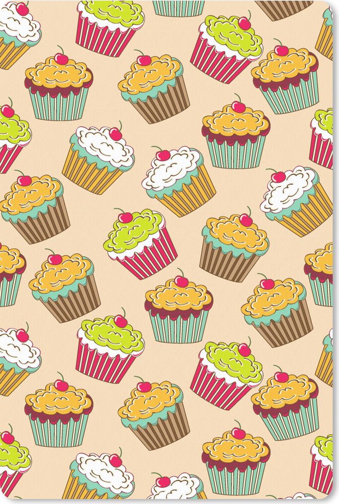 MuchoWow Mauspad Mousepad Muster - Lebensmittel - Cupcake 40x60 cm - Mousepads - Maus Mat - Pad - Mausunterlage - Schreibtisch Accesoire
