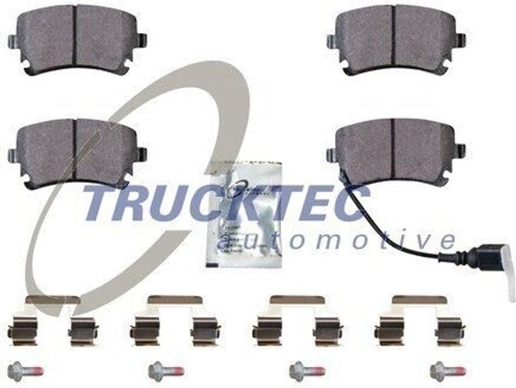 TRUCKTEC AUTOMOTIVE Bremsbeläge Satz Hinten Bremsklötze für VW Transporter V Bus (7HB, 7HJ, 7EB, 7EJ, 7EF, 7EG, 7HF, 7EC) 07.35.239