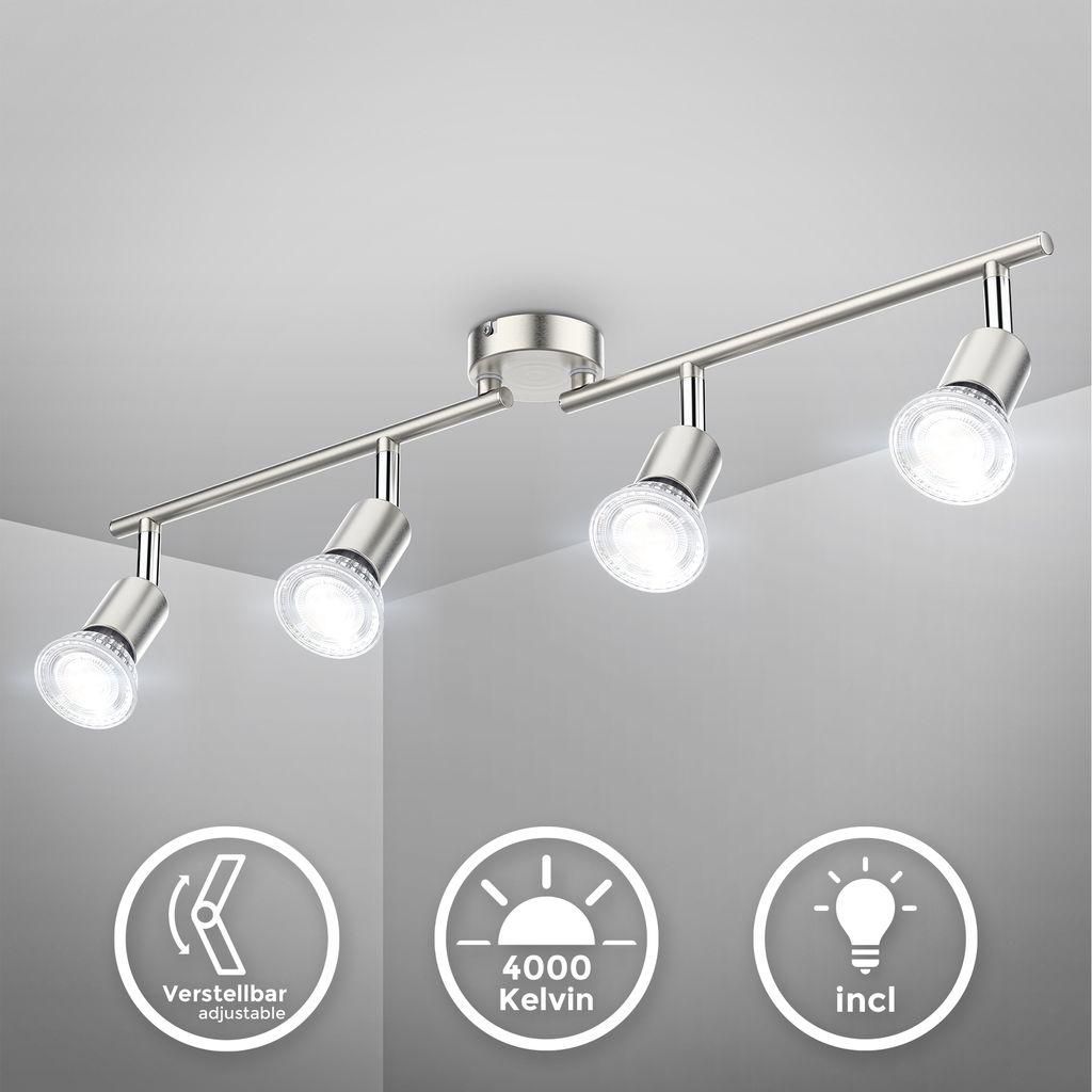 Deckenstrahler - 20W, 1600lm, LED, schwenkbar, inklusive 4x Produktbild 