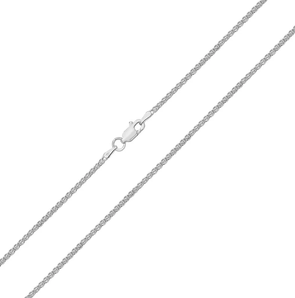 Chaine Argent 925 Femme 41cm Maille Épi de blé Fine et Scintillante
