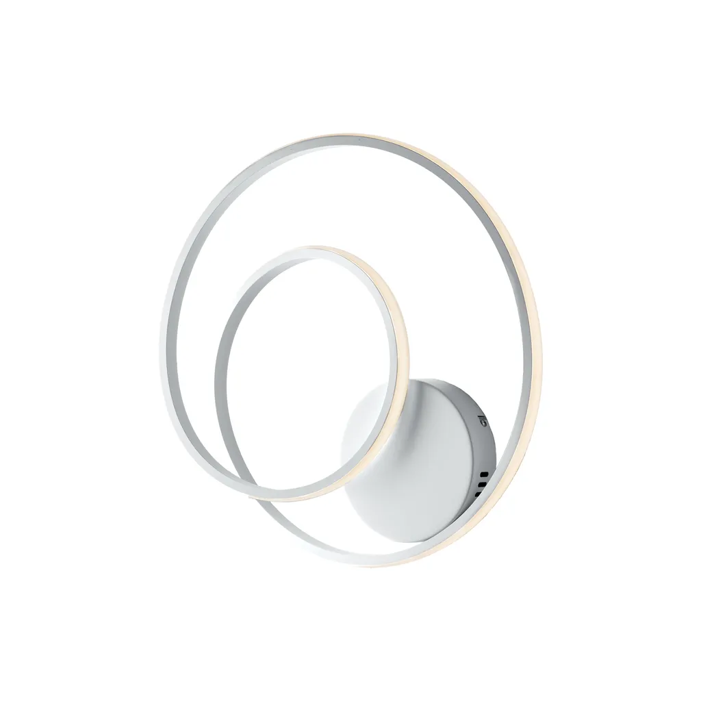 Luminaire plafonnier LED CCT avec télécommande Malena en métal blanc d.40