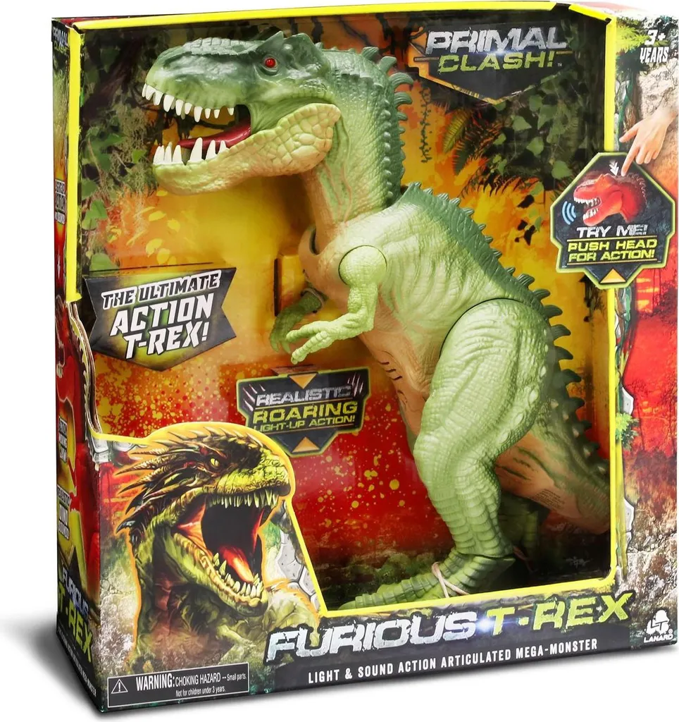 Jouet Dinosaure T-Rex Furieux avec Sons Rugissants Réalistes pour Enfant