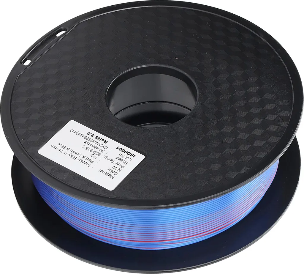 Consommable Impression 3D : Filament PLA Multicolore Satiné 1,75 mm 1kg