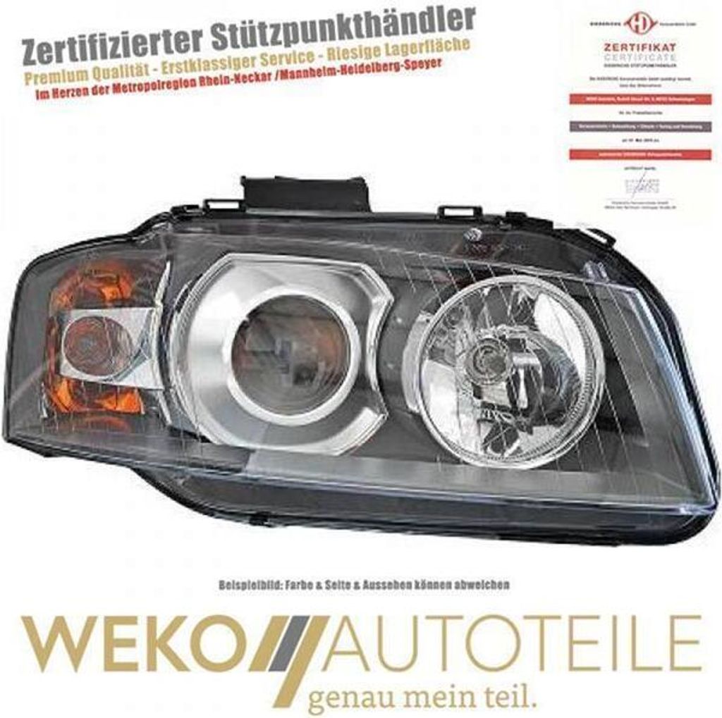 Scheinwerfer re. Audi A3 03-08 Xenon DEPO H7+D2S