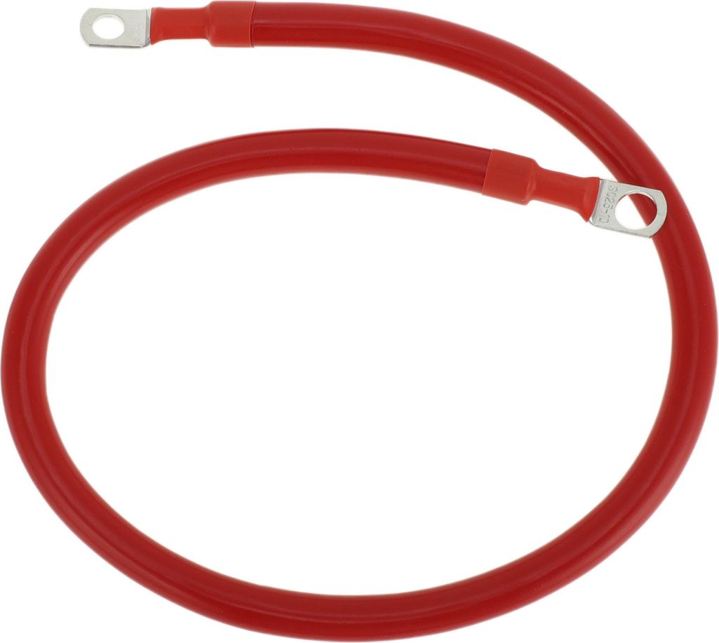 1 Stk. Batterie-Wechselrichterkabel Batteriekabel 3/8" Lug 5/16" Lug 3 AWG Gauge 2FT Rot Verzinntes Kupfer