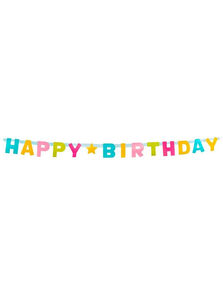 Decorazione per feste ghirlanda di lettere - Happy Birthday Immagine del prodotto 