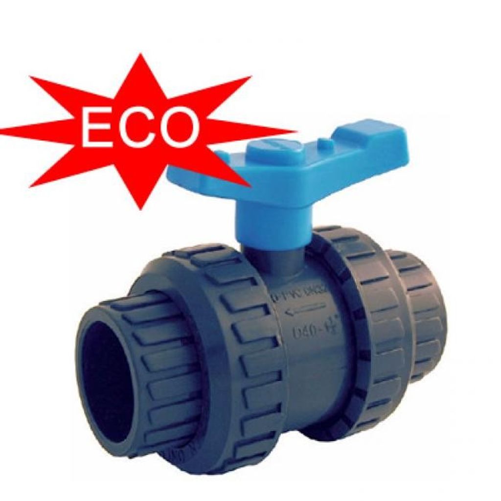 Aquaforte Kugelhahn Kugelventil 50 mm PVC mit beidseitiger Klebemuffe