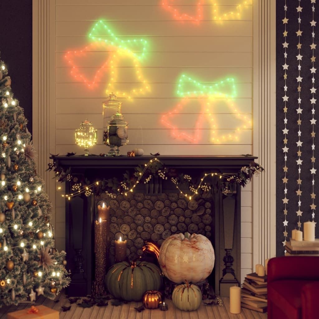 Möbel LED-Silhouetten 2 Stk. Weihnachtsglocken mit 72 LEDs 50x56 cm - Weihnachtsgirlanden 3154279