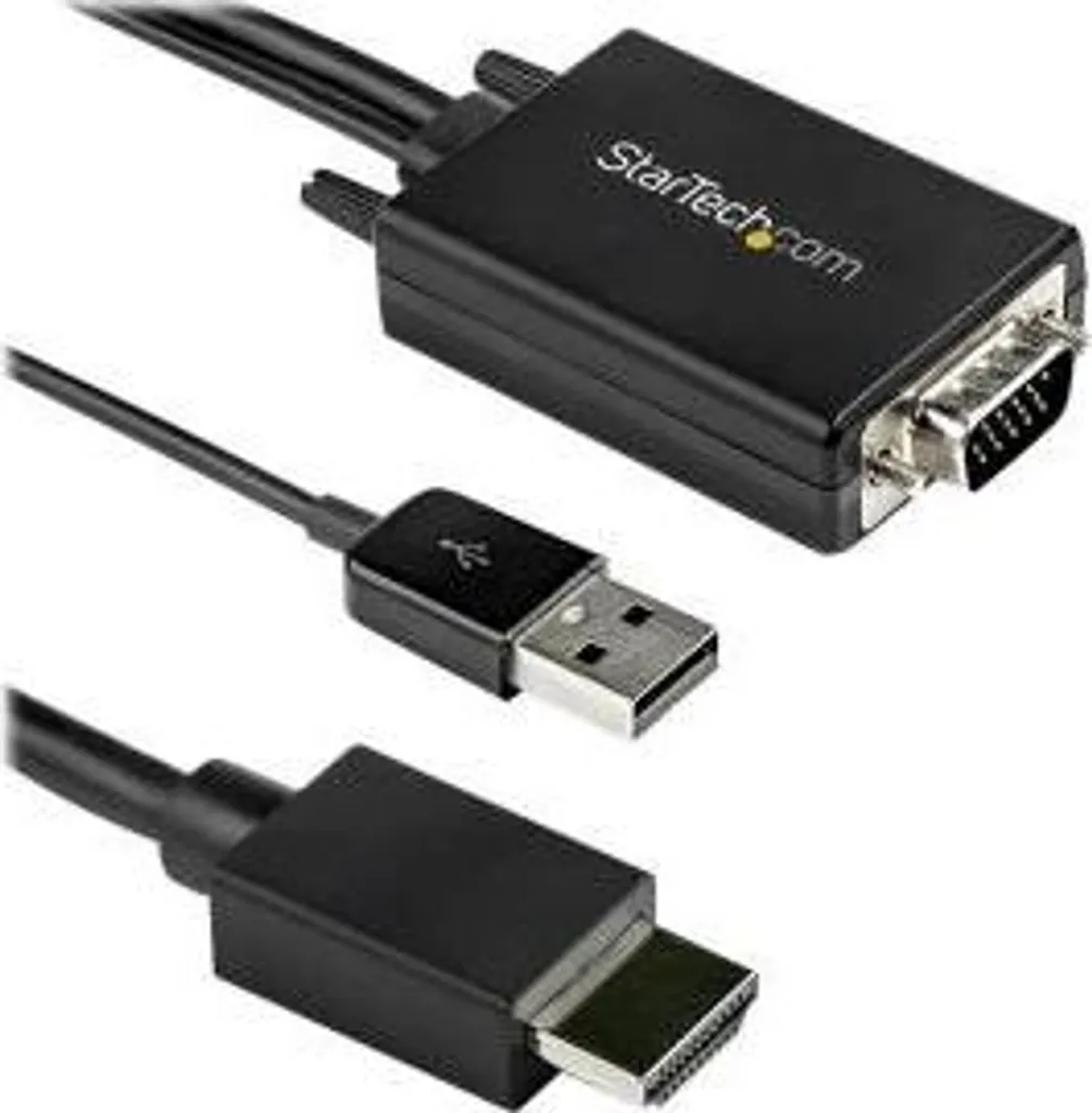 Connecter un PC VGA sur TV HDMI : Câble Adaptateur 2m avec Son et HD - 8