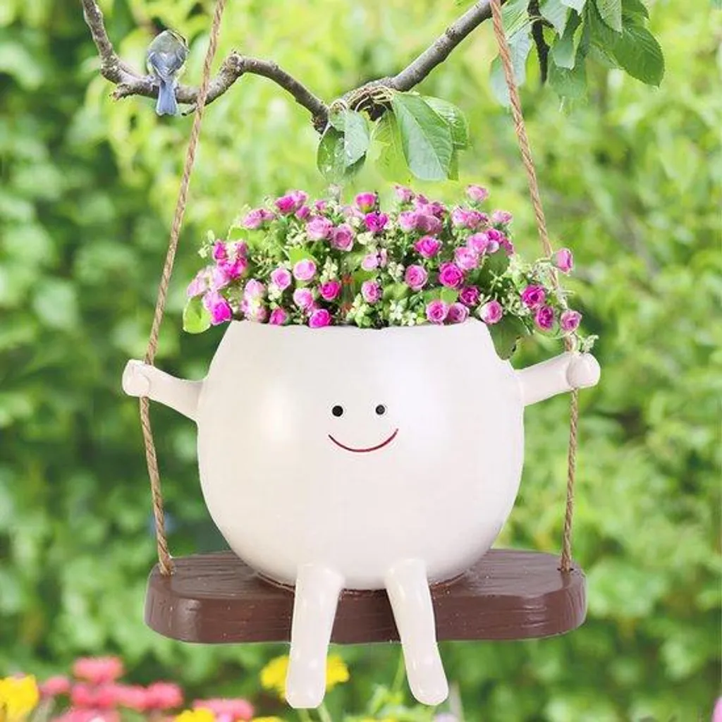 Pot de fleur visage suspendu anti-pourrissement drainage pour balcon