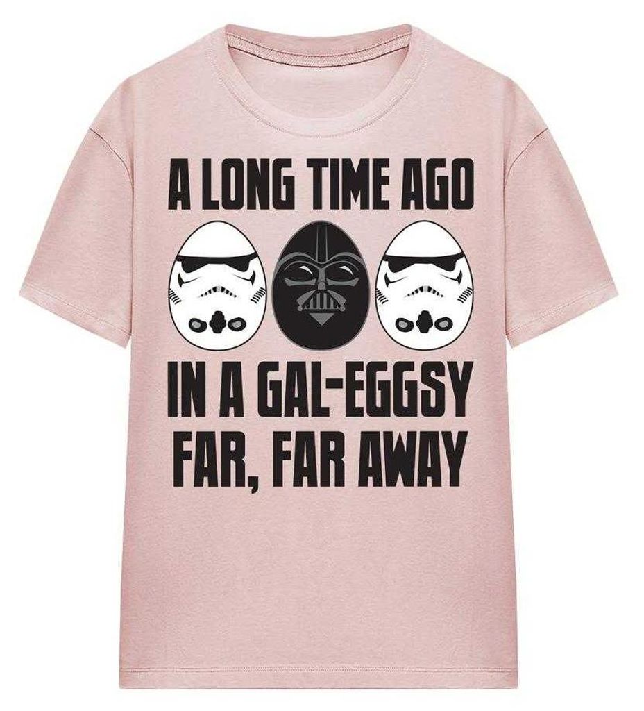 Star Wars - "GalEggsy Far, Far Away" T-Shirt für Herren/Damen Uni TV34200 (S) (Pink)
