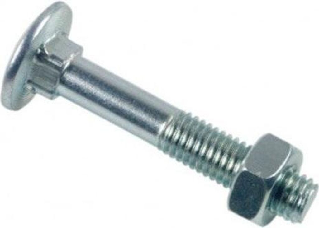 LENNIE-Schraube Rundkopf-Vierkant TRCC - weiß verzinkt - Ø7x30 - Packung mit 200 Stück - BTRCC0703002B