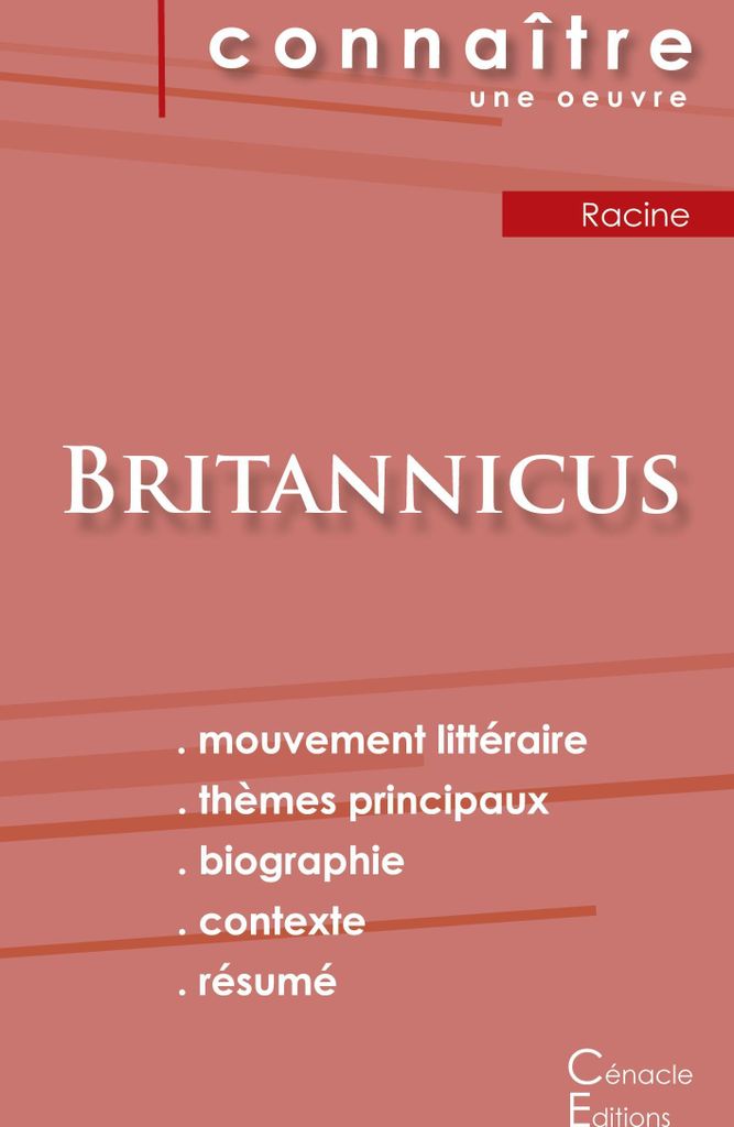Fiche de lecture Britannicus de Racine (Analyse littéraire de référence et résumé complet)