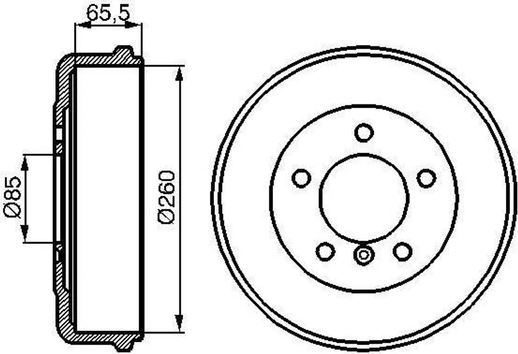Tambour de Frein Arrière pour Mercedes Classe G W461 et W463 - Bosch 0986477038