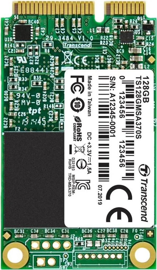 SSD mSATA 128 Go Transcend 530 Mo/s - Haute Vitesse et Format Compact