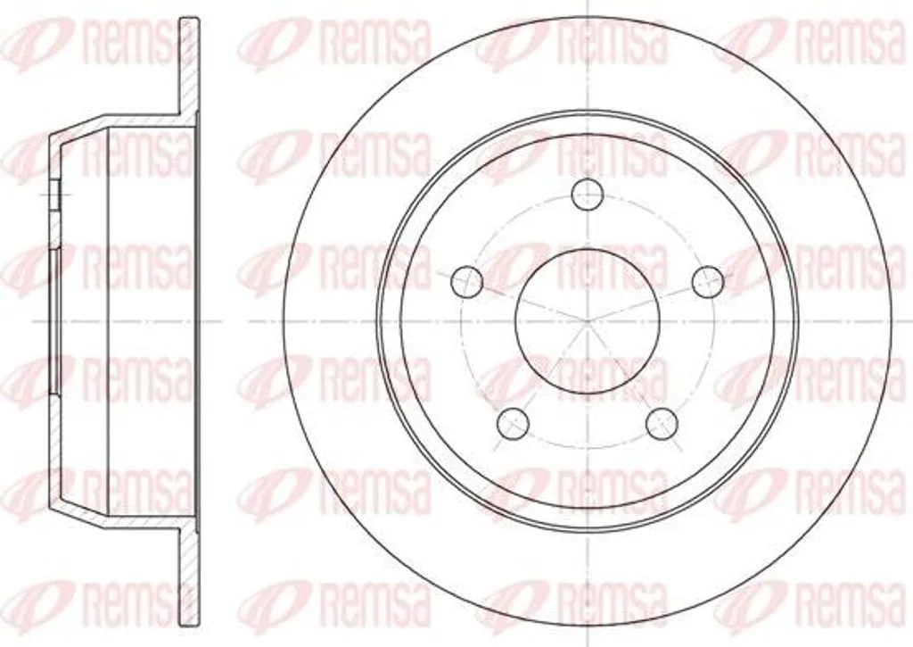 Disque de frein pour Cherokee REMSA 6628.00 Idéal Conduite Tout-Terrain