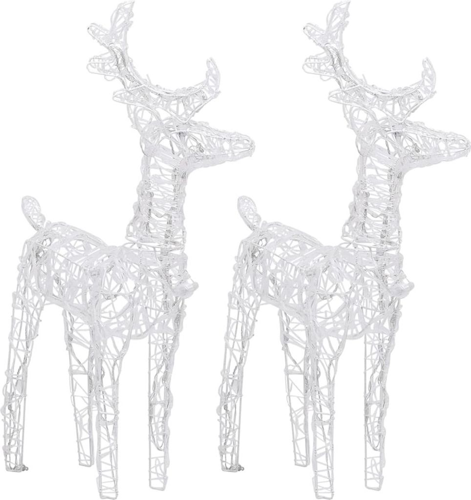 Renna a LED 2 pezzi. Bianco caldo 80 LED acrilico Immagine del prodotto 