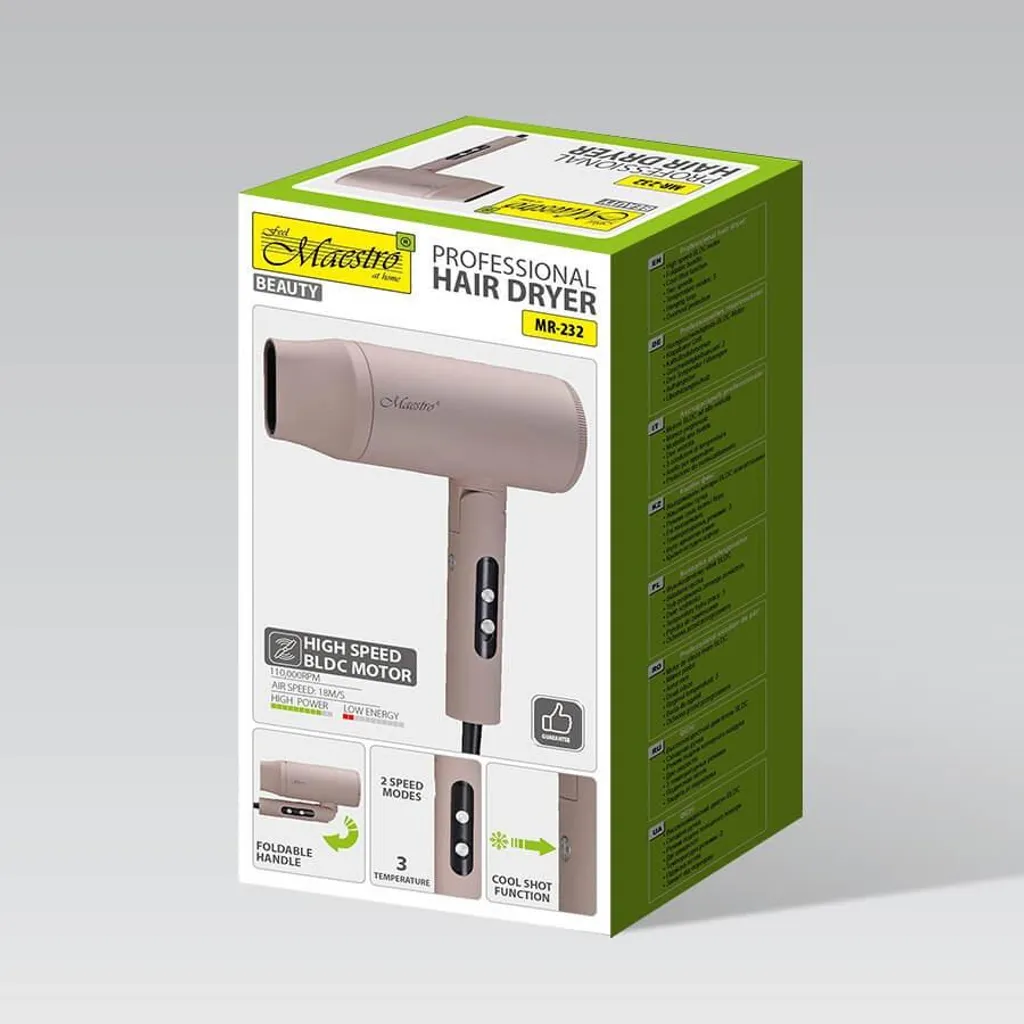 Sèche-cheveux 2000W MR-232 MAESTRO - Puissance et Précision de Coiffage - 6