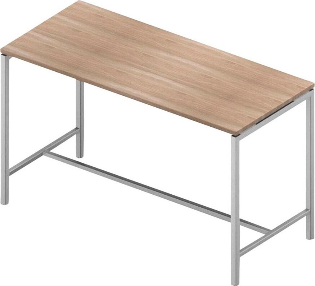 Quadrifoglio Stehtisch Creo eiche rechteckig, 4-Fuß-Gestell weiß, 180,0 x 80,0 x 107,0 cm