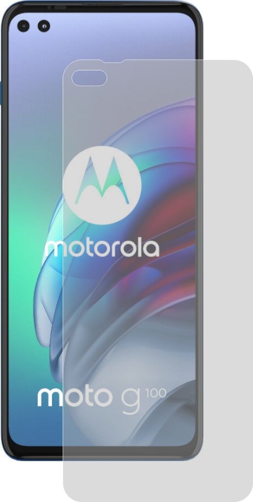 A screen protector is shown placed over a smartphone screen.
