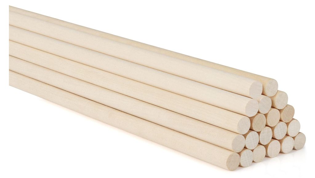 Belle Vous Natürliche Holzstäbchen Rund (20 Stk.) - 91,2 cm Produktbild 