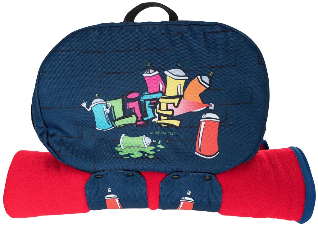 KidsExperts Rucksack Organizer Graffiti ca. 25 x 35 x 3 cm blau, 26180