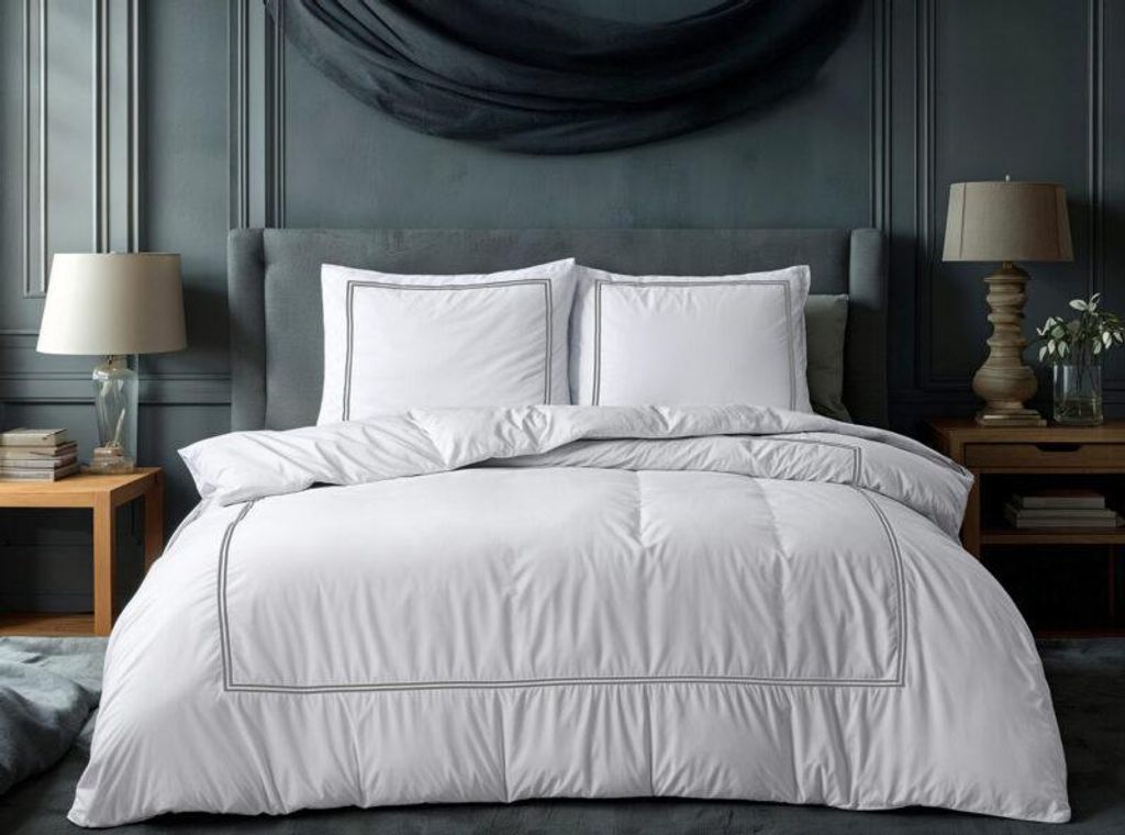 Primaviera Deluxe Brata Weiß/grau Weiß 140 x 200/260 cm