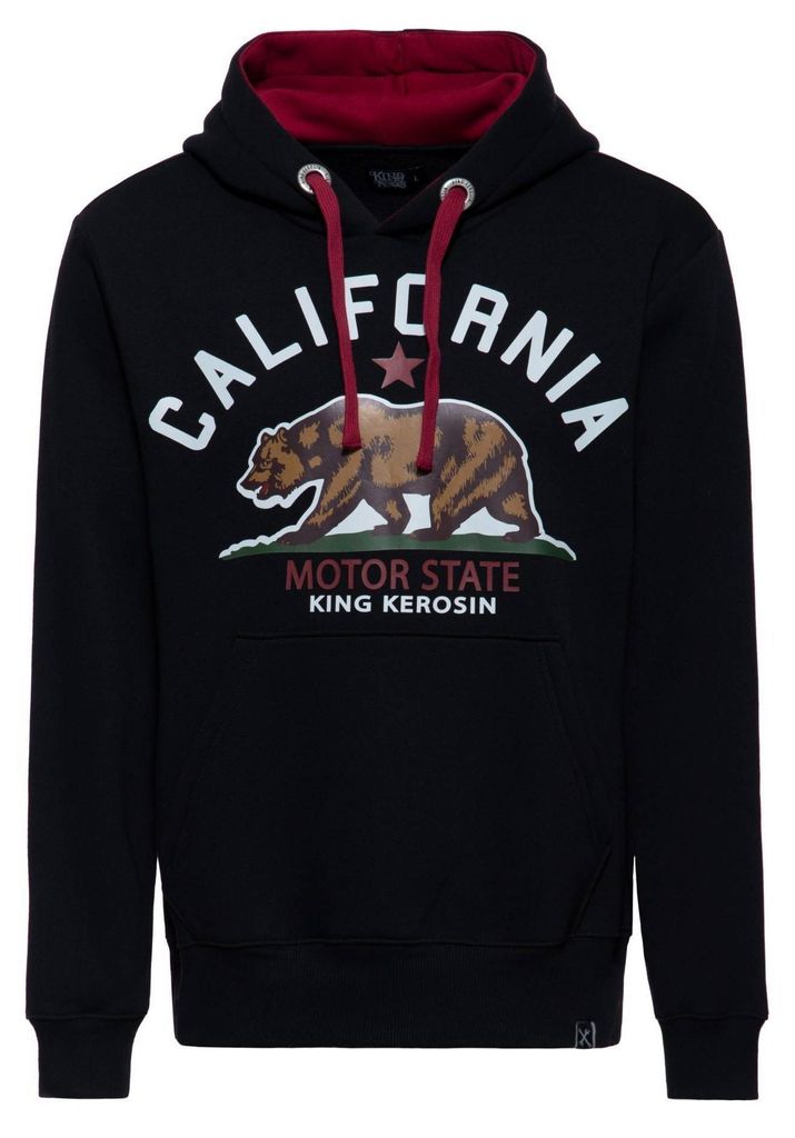 King Kerosin Hoodie - California Motor State Schwarz XXL